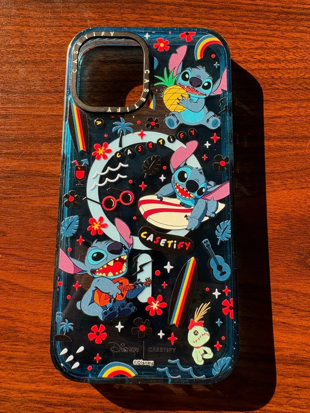 Casetify Disney Stitch Black Graphic iPhone 16 plus Case